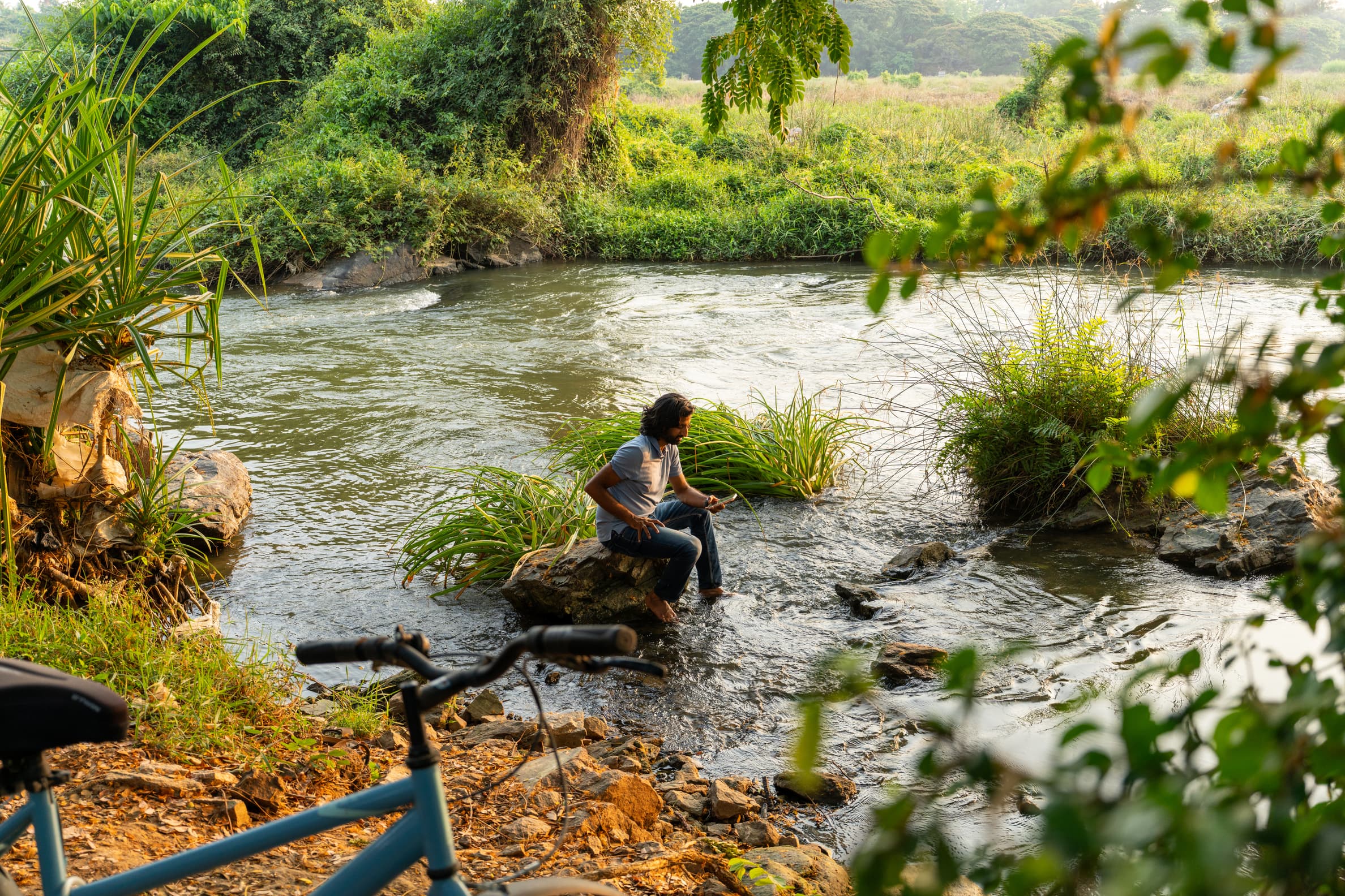 8c cycle by the river